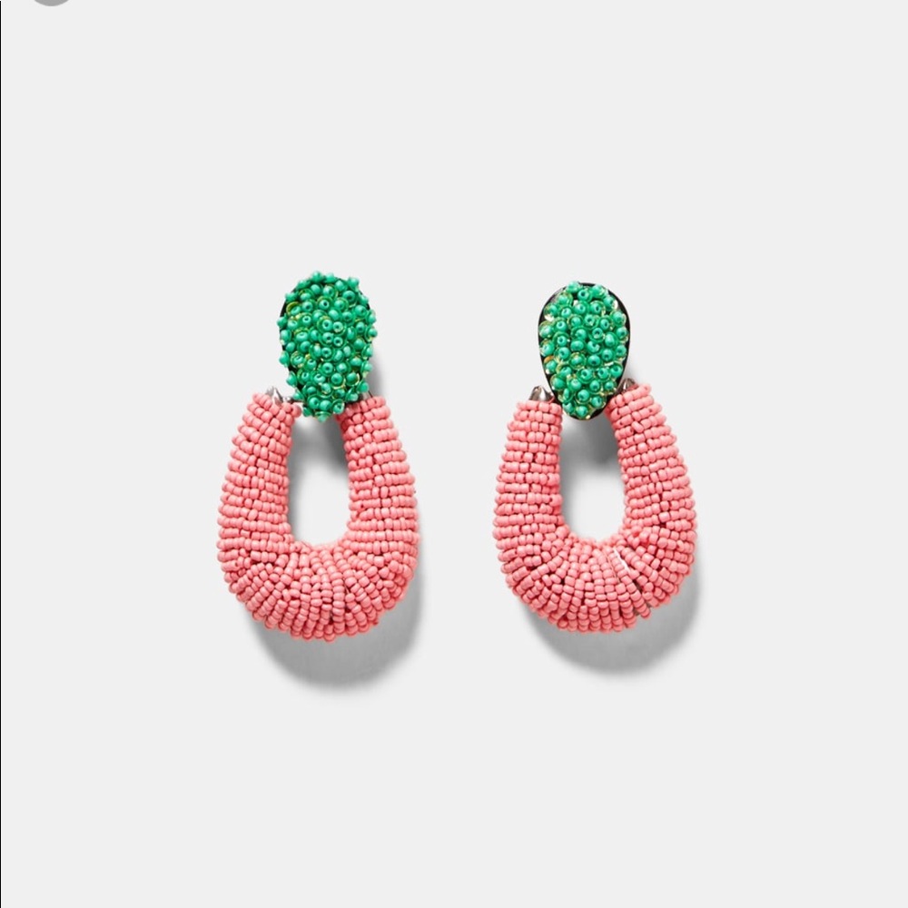 Zara Collection two tone beaded earrings